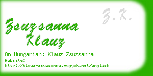 zsuzsanna klauz business card